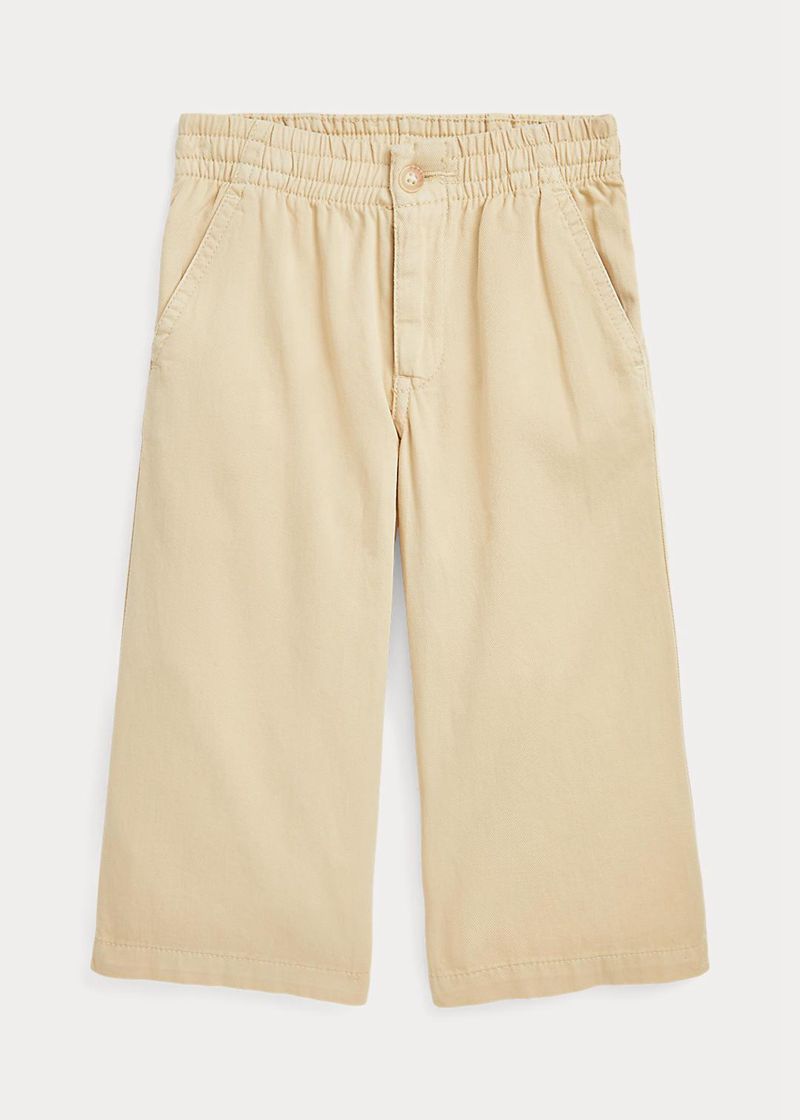 Pantalones Ralph Lauren Niña 1.5-6.5 Años Cotton Twill Wide-Leg Chile Kaki BCWDN-9463